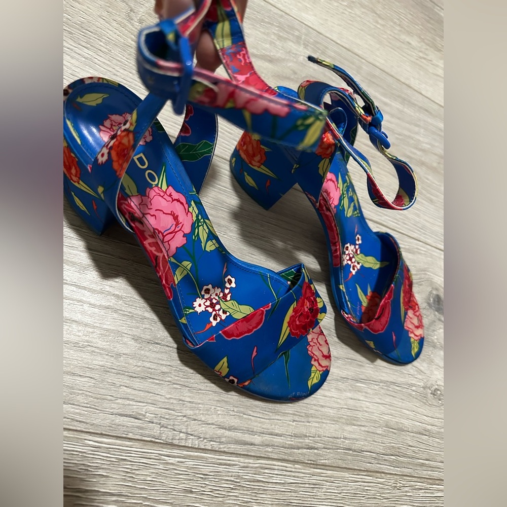 Aldo Blue Floral Women's Heels